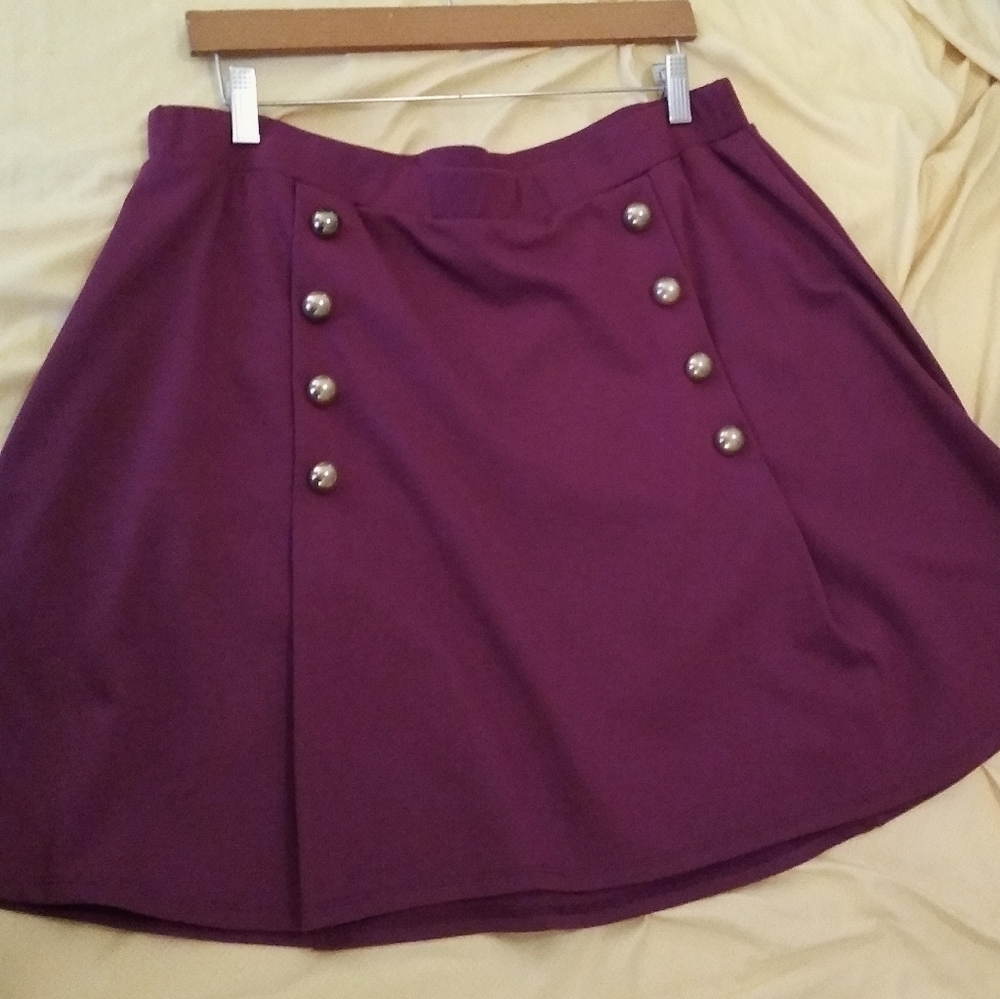 Fashion to Figure Burgundy Mini Skirt